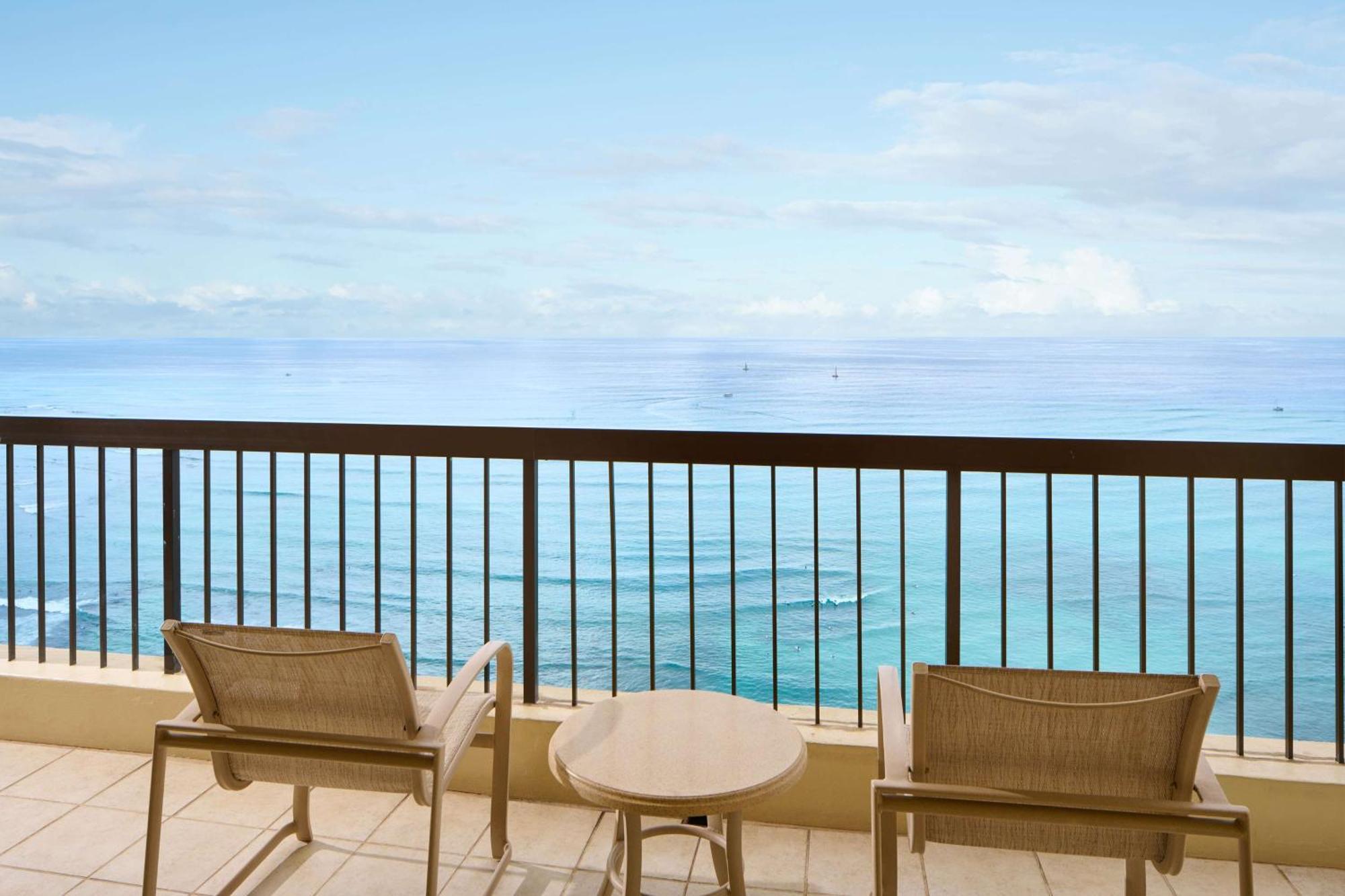 Aston Waikiki Beach Tower Гонолулу Екстер'єр фото A view from the balcony of a guest room at the Hilton San Diego Bayfront